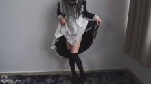 時雨の人形初体験  かわいいメイド服の下に水着？意識を失って良い感じ？
